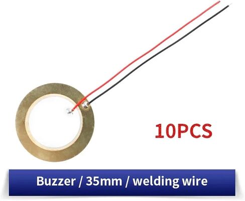 10pcs/20pcs Piezoelectric Piezo Ceramic Wafer Plate Dia 12MM 15MM 18MM 20MM 27MM 35MM 50MM with Wire for Buzzer Loudspeaker(20pcs 12mm) in Saudi Arabia