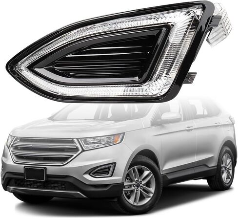 Astra Depot متوافق مع Ford Edge Fog Light 2015-2018 مصباح الضباب الجانبي للسائق ضوء النهار الجري 3528 SMD LED ضوء الضباب، استبدال الجانب الأيسر لـ FT4Z13200H | FO2520192 in Saudi Arabia