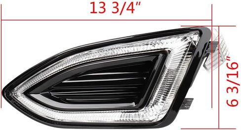 Astra Depot متوافق مع Ford Edge Fog Light 2015-2018 مصباح الضباب الجانبي للسائق ضوء النهار الجري 3528 SMD LED ضوء الضباب، استبدال الجانب الأيسر لـ FT4Z13200H | FO2520192 in Saudi Arabia