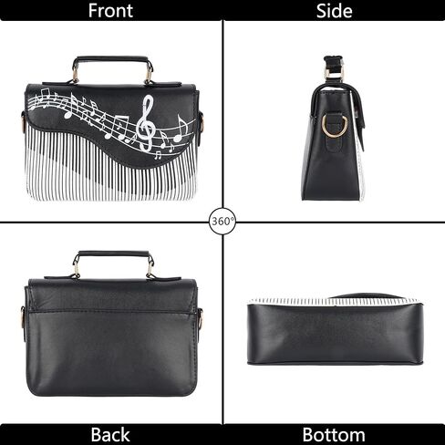 المرأة البيانو نمط الموسيقى ملاحظة أعلى مقبض حقيبة صغيرة Crossbody حمل حقيبة الكتف حقيبة المحفظة in Kuwait
