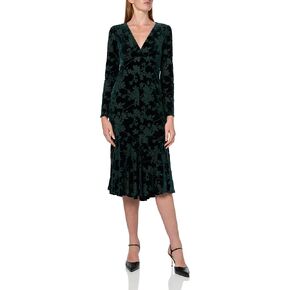 Tommy Hilfiger Women's Long Sleeves V Neck Fit and Flare Midi Dress in Saudi Arabia