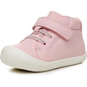 Apakowa Toddler First Walker Baby Boots for Boys and Girls – Baby Sneakers Style with Wide Toe Box, Easy Strap & Non-Slip Sole (Size 4-9 Toddler) in Kuwait