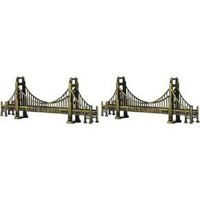 NOLITOY Golden Gate Bridge Model, Architecture Bridge Statue 7 Inch American Souvenir Sculptures Golden Retro Figurine for Tabletop Home Decor in Kuwait