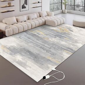 Graphene Electric Heating Carpet Soft Plush Heated Area Rug Heater Floor Mat with Timer Fast Warm Up for Home Office Study Playroom 120V 1000W 4.6x6.6Ft HY in Saudi Arabia