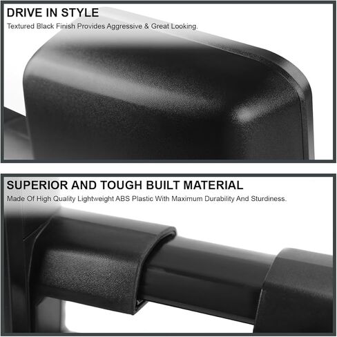 SPEC-D TUNING Smoke LED Signal Power Heated Manual Fold Towing Mirrors Compatible with 1988-1998 GMC C/K 1500 2500 3500, 1992-1999 Yukon Suburban Left + Right Pair in Saudi Arabia
