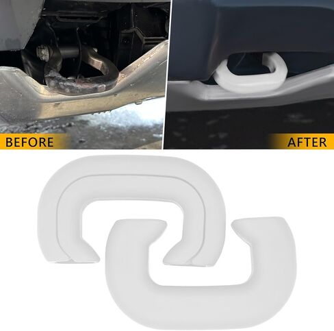 TOPUS Tow Hook Covers for Chevy Colorado Z71 ZR2 & GMC Canyon 2023 2024 2025 Accessories, Heavy Duty Custom Trailer Hitch Cover for 23 24 25 Colorado Z71 ZR2 and GMC Canyon (White 2pcs) in Kuwait