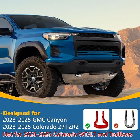 TOPUS Tow Hook Covers for Chevy Colorado Z71 ZR2 & GMC Canyon 2023 2024 2025 Accessories, Heavy Duty Custom Trailer Hitch Cover for 23 24 25 Colorado Z71 ZR2 and GMC Canyon (White 2pcs) in Kuwait
