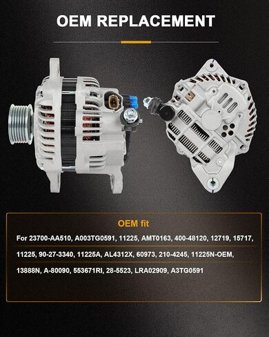 ROADFAR New Alternator Compatible 2006-2007 for Subaru for B9 Tribeca Base/Limited 3.0L,2009 for Subaru for Legacy 3.0 R 3.0L,2008-2009 for Subaru for Legacy 3.0 R Limited 3.0L, Replace 23700-AA510 in Saudi Arabia