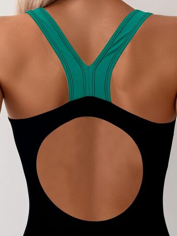 Women's One Piece Swimsuit Sporty Swimsuit for Women Tummy Control Swimwear Racerback Athletic Full Coverage Bathing Suit in Saudi Arabia
