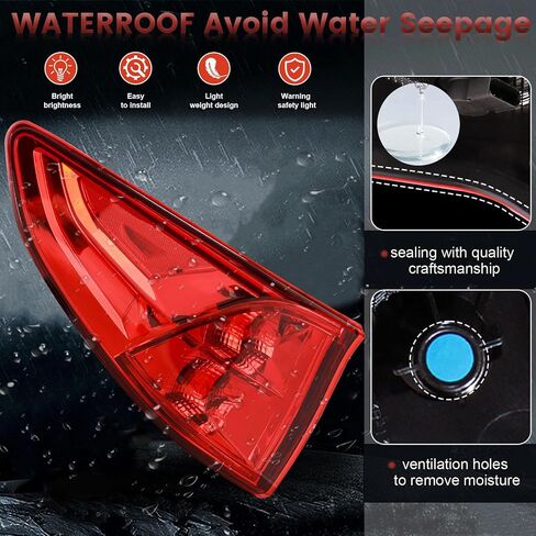 LED Tail lights Assembly Compatible with Honda Odyssey 2018-2023 OE Style Rear Left Outer Light Taillights Replacement for HO2804115 33550-THR-A01 in Saudi Arabia