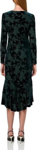 Tommy Hilfiger Women's Long Sleeves V Neck Fit and Flare Midi Dress in Saudi Arabia