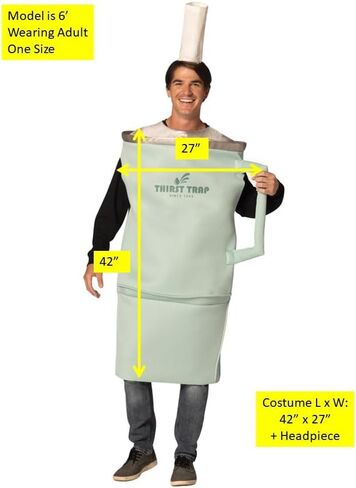 Rasta Imposta Thirst Trap Water Cup Halloween Costume, Women and Men, Adult One Size in Saudi Arabia
