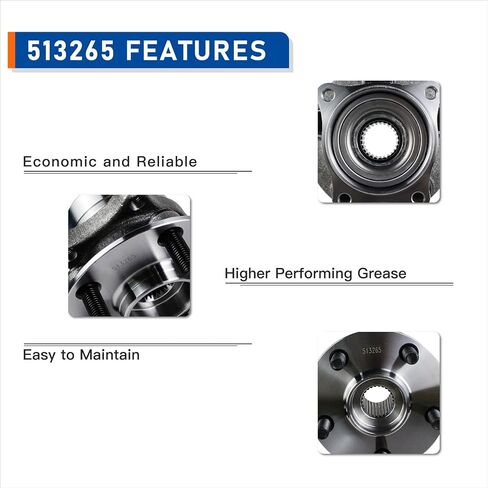 PAROD Pair 513265 Front Wheel Hub & Bearing Assembly Compatible with 2004-2009 Toyota Prius, Passenger or Driver Side in Saudi Arabia