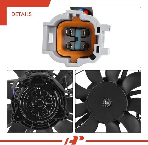 A-Premium Engine Radiator Cooling Fan Assembly Compatible with Select Nissan Models - Murano 2015-2023, 3.5L - Replace# 214515BCC0AB252 in Saudi Arabia