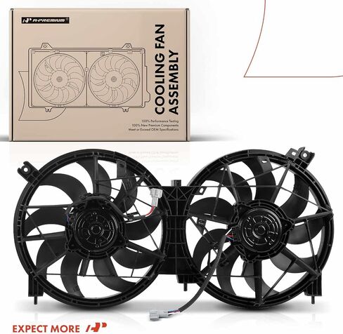 A-Premium Engine Radiator Cooling Fan Assembly Compatible with Select Nissan Models - Murano 2015-2023, 3.5L - Replace# 214515BCC0AB252 in Saudi Arabia