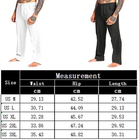 Men Summer Linen Pants Fashion Drawstring Beach Pants Lightweight Jogger Yoga Vacation Pants in Saudi Arabia