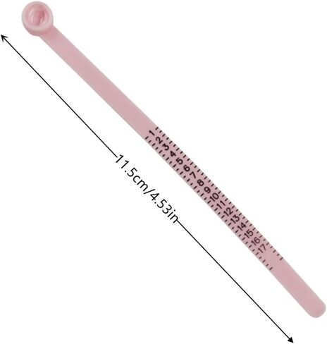 أداة قياس حجم الخاتم مع عدسة مكبرة - مقياس حجم الإصبع قابل لإعادة الاستخدام، مقاسات الولايات المتحدة 1-17 (6) in Kuwait