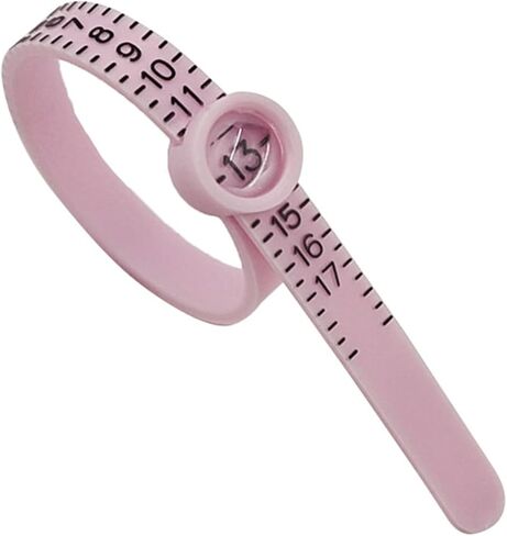 أداة قياس حجم الخاتم مع عدسة مكبرة - مقياس حجم الإصبع قابل لإعادة الاستخدام، مقاسات الولايات المتحدة 1-17 (6) in Kuwait