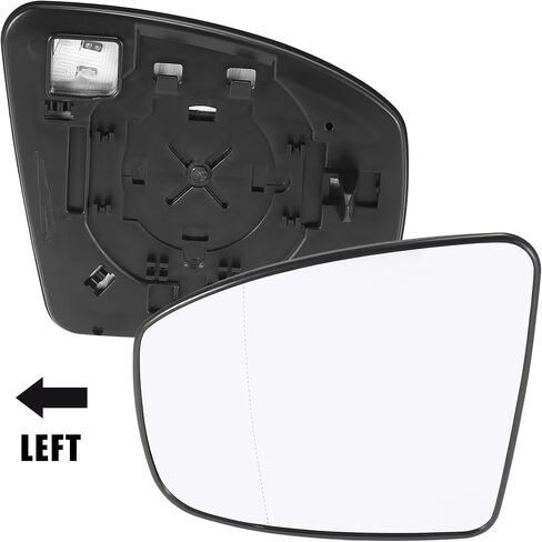 X AUTOHAUX Car Rearview Left Driver Side Heated Mirror Glass Replacement W/Backing Plate for Nissan Murano 2009-2014 in Saudi Arabia