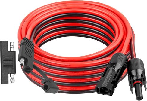 XRDS -RF 10AWG SAE to Solar Panel Connector Cable 20FT, Heavy-Duty Tinned Copper, Solar Extension Cable with SAE Polarity Reverse Adapter for Solar Power Systems and Battery Connections in Kuwait