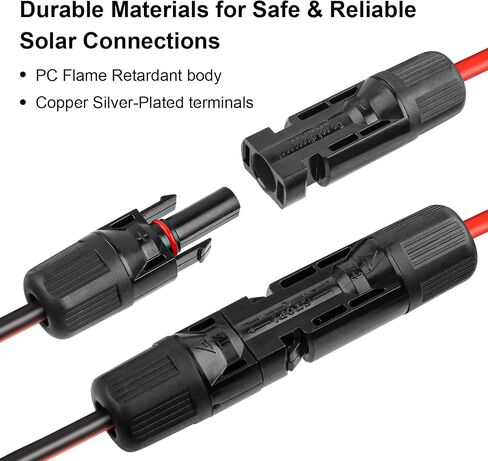 XRDS -RF 10AWG SAE to Solar Panel Connector Cable 20FT, Heavy-Duty Tinned Copper, Solar Extension Cable with SAE Polarity Reverse Adapter for Solar Power Systems and Battery Connections in Kuwait