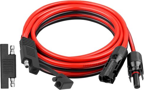 XRDS -RF 10AWG SAE to Solar Panel Connector Cable 20FT, Heavy-Duty Tinned Copper, Solar Extension Cable with SAE Polarity Reverse Adapter for Solar Power Systems and Battery Connections in Kuwait