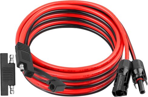 XRDS -RF 10AWG SAE to Solar Panel Connector Cable 20FT, Heavy-Duty Tinned Copper, Solar Extension Cable with SAE Polarity Reverse Adapter for Solar Power Systems and Battery Connections in Kuwait