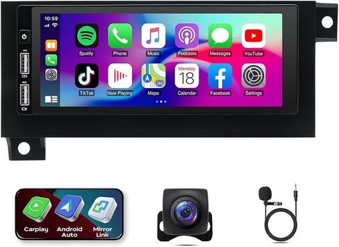 6.8" Double Din Car Radio Stereo for 1994–2002 Dodge Ram 1500 2500 3500/Cirrus 1995-2000/Jeep Grand Cherokee 1994-1998 with Android 13 Wireless & Wired Carplay Android Auto，Backup Camera+MIC in Kuwait