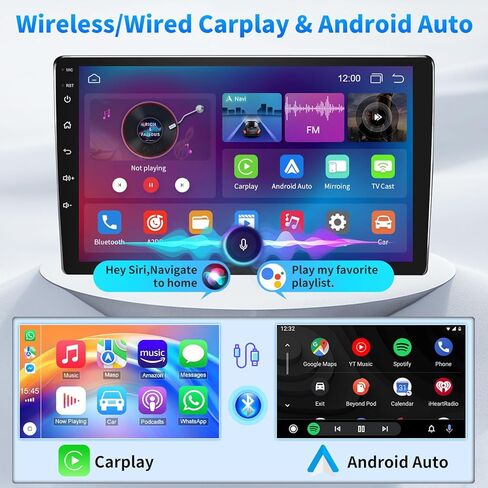 6.8" Double Din Car Radio Stereo for 1994–2002 Dodge Ram 1500 2500 3500/Cirrus 1995-2000/Jeep Grand Cherokee 1994-1998 with Android 13 Wireless & Wired Carplay Android Auto，Backup Camera+MIC in Kuwait