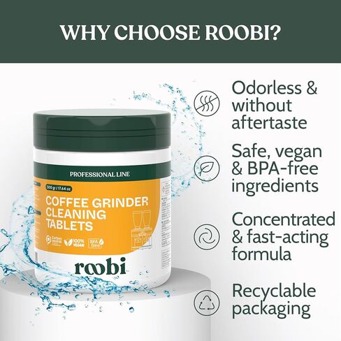 Roobi Espresso Machine Cleaning Tablets. Coffee Machine Cleaner Tabs. 100 Count Carbon Neutral Espresso Clean Pack. in Kuwait