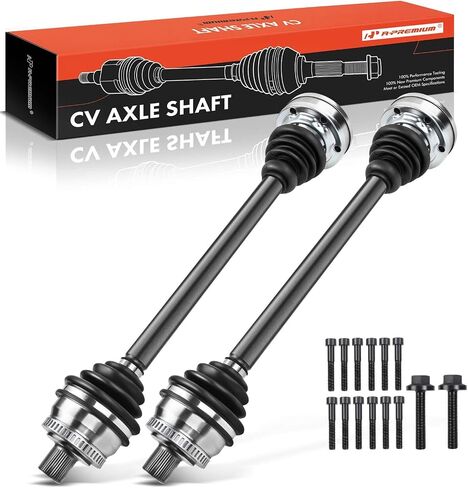 A-Premium Pair (2) Rear CV Axle Shaft Assembly Compatible with Audi A4 Quattro 2003-2009, S4 2004-2009, Driver and Passenger Side, Replace# 8E0501203K in Saudi Arabia