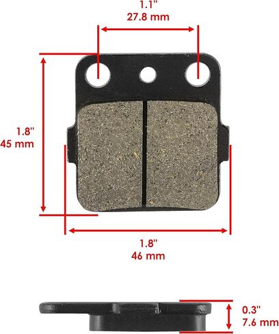 Caltric Rear Brake Pads Compatible with Yamaha 450 YFZ450 YFZ450S YFZ450T 2004-2005 in Saudi Arabia