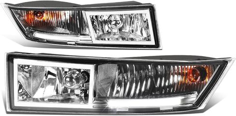 Auto Dynasty LED DRL Fog Lights Assembly Compatible with 2007-2014 Cadillac Escalade & ESV EXT, Fog Lamp Replacement, Driver Passenger Side, Chrome Lens in Saudi Arabia