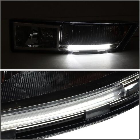 Auto Dynasty LED DRL Fog Lights Assembly Compatible with 2007-2014 Cadillac Escalade & ESV EXT, Fog Lamp Replacement, Driver Passenger Side, Chrome Lens in Saudi Arabia