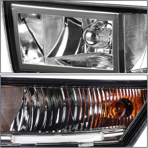 Auto Dynasty LED DRL Fog Lights Assembly Compatible with 2007-2014 Cadillac Escalade & ESV EXT, Fog Lamp Replacement, Driver Passenger Side, Chrome Lens in Saudi Arabia