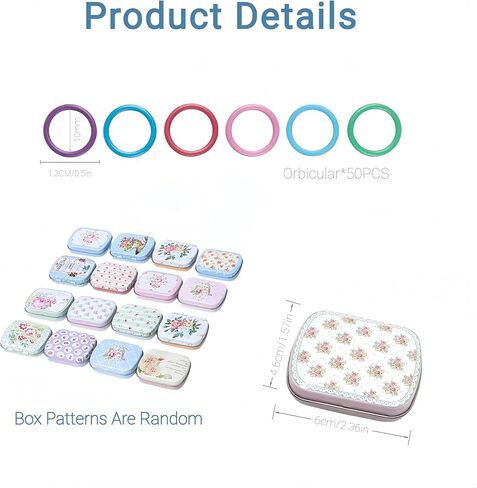 Wonafa 50pcs علامات غرزة معدنية مستديرة ، علامات غرزة الكروشيه المعدنية ، مع صندوق تخزين لعلامة Crocheting Tag DIY Craft Project (orbicular-50pcs) in Kuwait