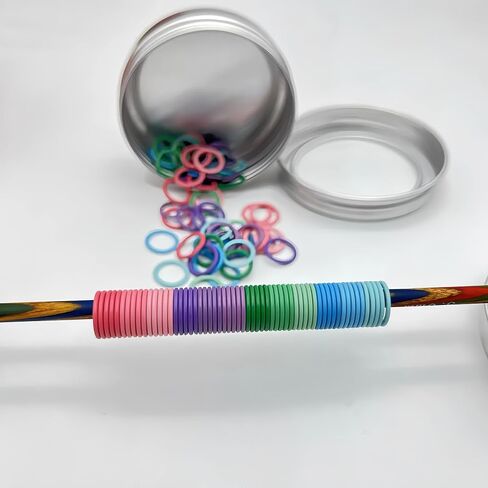 Wonafa 50pcs علامات غرزة معدنية مستديرة ، علامات غرزة الكروشيه المعدنية ، مع صندوق تخزين لعلامة Crocheting Tag DIY Craft Project (orbicular-50pcs) in Kuwait