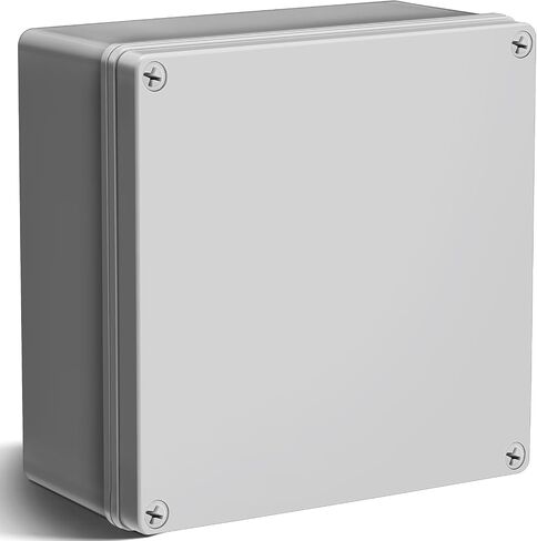 Kanayu 2 Pcs Plastic Junction Box Dustproof Conduit Box Gray Waterproof Electrical Box Outdoor Universal Weatherproof DIY Case Enclosure (6 x 6 x 3 Inch) in Kuwait