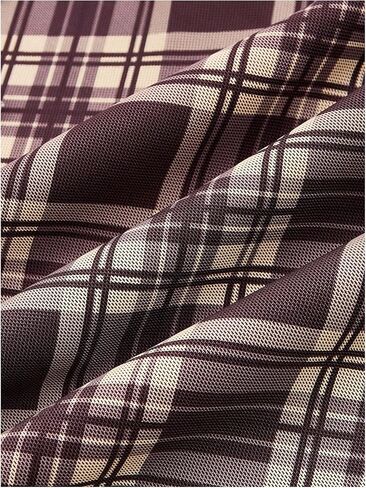 Verdusa Women's Plaid Print Bow Tie Mesh Mini Dress Spaghetti Strap Cami Dresses in Saudi Arabia
