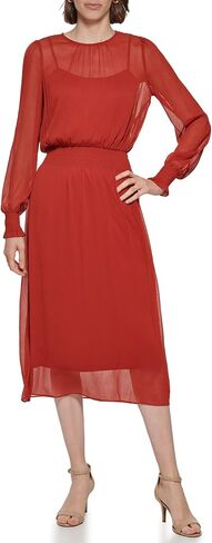 Tommy Hilfiger Women's Sintched Waist Midi Dress in Saudi Arabia