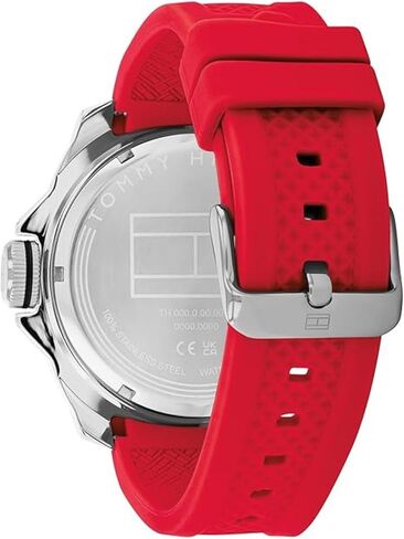 ساعة Tommy Hilfiger Windsurf للرجال كوارتز 3H - ساعة عصرية متميزة مع سيليكون متين - مقاومة للماء حتى 5 ATM/50 مترًا | 49 ملم (موديل 1792136) in Kuwait