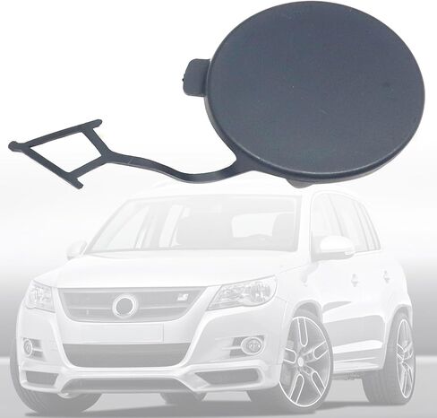 غطاء خطاف سحب المصد الأمامي FZJDSD 5NG807241 متوافق مع Volkswagen Tiguan 2017-2021، غطاء مقطورة غطاء العين ذو خطاف سحب رمادي داكن، VW1029114، 5NN807241GRU in Saudi Arabia