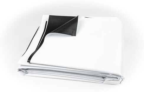 قماش القنب القابل لإعادة الاستخدام مقاس 16 × 48 بوصة - لوحة الإعلانات غير المطبوعة - 9 أونصة 11 مل - أسود/أبيض in Saudi Arabia