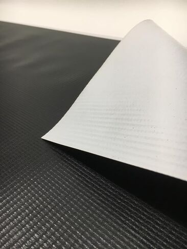 قماش القنب القابل لإعادة الاستخدام مقاس 16 × 48 بوصة - لوحة الإعلانات غير المطبوعة - 9 أونصة 11 مل - أسود/أبيض in Saudi Arabia