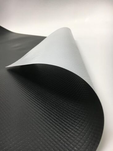 قماش القنب القابل لإعادة الاستخدام مقاس 16 × 48 بوصة - لوحة الإعلانات غير المطبوعة - 9 أونصة 11 مل - أسود/أبيض in Saudi Arabia
