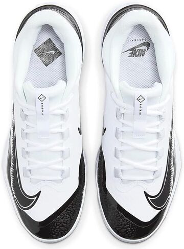 حذاء NIKE Alpha Huarache Elite 4 Low MCS للرجال FD6255-101 (أبيض/أسود)، مقاس 11.5 in Saudi Arabia