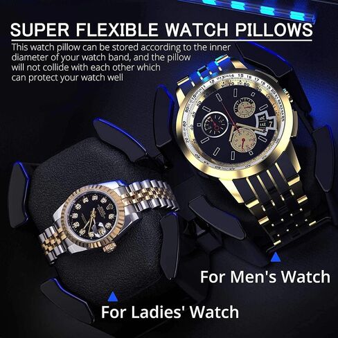 Watch Winder for 12 Storages, Wood Piano Paint Shell+ Extremely Silent Motors, with Soft Flexible Watch Pillow, Built-in Illumination (Pine Bark Pattern) in Saudi Arabia