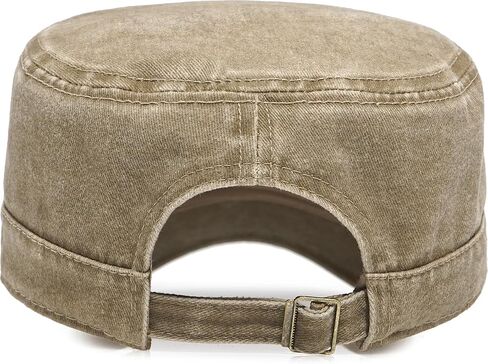 Unisex Cadet Army Caps Cotton Flat Top Cap Washed Military Hat Baseball Cap in Saudi Arabia