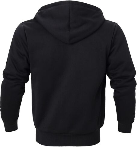 Hoodies for Men Winter Warm Heavyweight Sherpa Lined Fleece Zip Up Hoody Jacket in Saudi Arabia