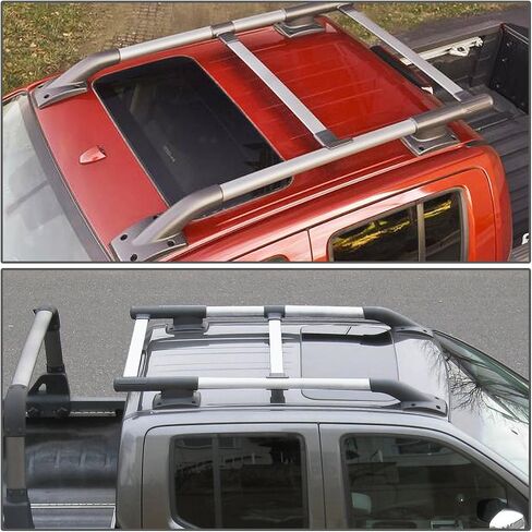 حامل سقف طراز OE + مجموعة قضبان متقاطعة قابلة للتعديل متوافقة مع Frontier 4-Door 05-17 in Saudi Arabia